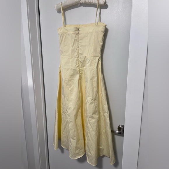 House of CB Dolly - Lemon Stretch Cotton A-Line Midi Sundress - Size Small - Picture 9 of 10